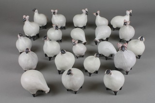 Tessa Fuchs, a collection of Studio pottery figures of stylised sheep  