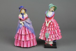 A Royal Doulton figure - A Victorian Lady HN728 8" and a ditto Priscilla HN1340 8"
