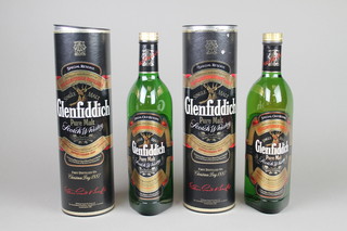 Glenfiddich, 2 75cl bottles of Glenfiddich pure malt whisky 