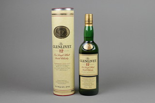 Glenlivet, a 70cl bottle of 12 year old aged malt whisky 