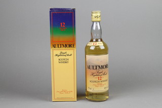 Aultmore, a 70cl bottle of 12 year old single malt whisky 