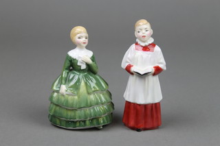 2 Royal Doulton figures - Bell HN2240 4" and Choir Boy 4" 