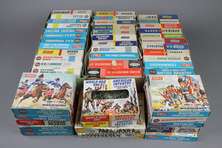 48 various Airfix and Match Box plastic toy soldiers, boxed 