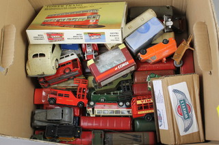 A collection of model buses etc