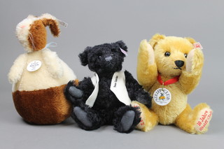 A 2003 Steiff Collectors Club limited edition bear 8" boxed, a Steiff 1909 limited editio figure of a rabbit Roly Poly and a Collectors Club limited edition bear - Decade 9 1/2", boxed 