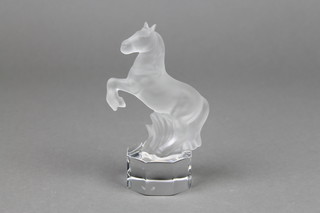 A Goebel glass figure of a rearing opalescent horse 5" 