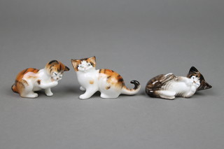 3 Royal Doulton figures of cats HN2584 3", HN2579 2 1/2" and HN2583 2 1/2" 