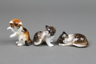 3 Royal Doulton figures of cats HN2581 2 1/2", HN2582 3 " and HN2580 2 1/2" 