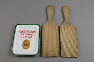 A Mintons Guinness is Good For You ashtray 4" and a pair of butter pats 