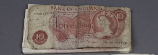 13 Ten shilling notes