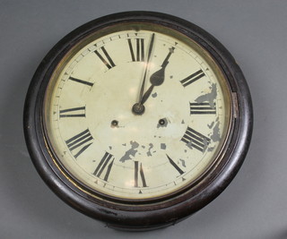 A Continental striking wall clock with 11 1/2" dial and Roman numerals 