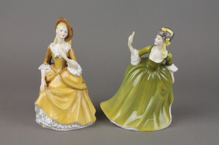 2 Royal Doulton figures - Sandra HN2275 8" and Simone HN2378 8" 