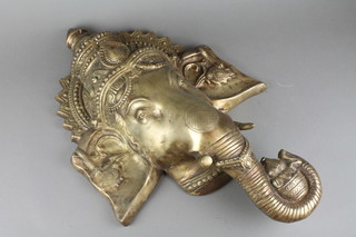 A Burmese bronze plaque in the form of an elephant 25" 