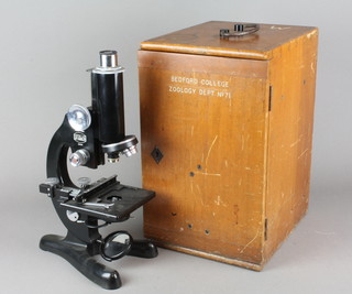 Beck London.  A single pillar bench microscope, model 47 marked 21516 