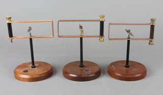 3 mahogany copper and metal Oersted apparatus 