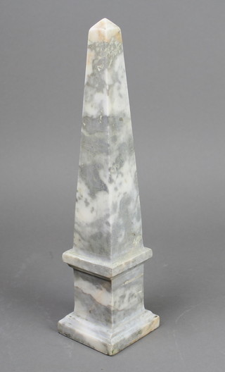 A white marble obelisk 13" 