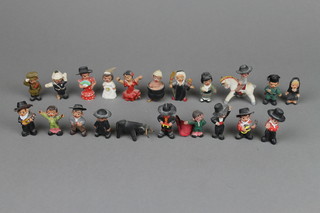 21 various Spanish wooden figures
