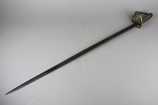 A Phillips & Co Victorian Infantry Officer's sword with 32" blade, pierced guard 