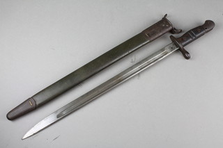 A 1917 Remmington bayonet complete with scabbard 