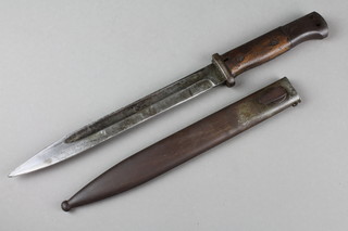 A German bayonet complete with steel scabbard