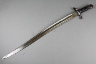 A bayonet with 23 1/2" shaped blade, no scabbard