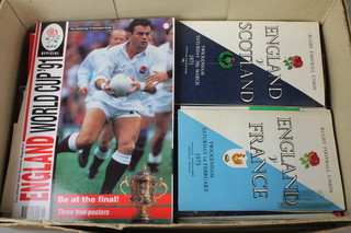 A collection of Rugby International programmes 
