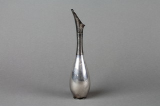 A Danish silver baluster vase with wire work decoration, approx 97 grams 