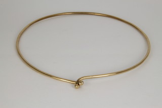 A 9ct gold wirework necklace with ball terminals approx. 22 grams