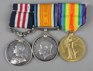 A group of medals to 218627 BMBR, P. Masters R.F.A. comprising George V Military Medal, British War Medal and Victory medal