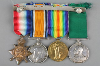 A group of medals to 233812C J. Leighton MN. R. R. 1914-15 Star, British War medal and RNRM