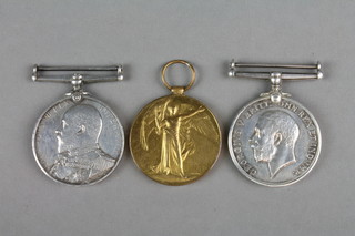 A trio of medals to 15297 H.A. Bandy A.B.R.N. HMS Goliath British War medal, Victory medal and Naval Long Service and Good Conduct