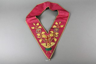 A Masonic 18th Degree Rose Croix collar 