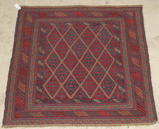 A tribal Gazak rug 49" x 47" 