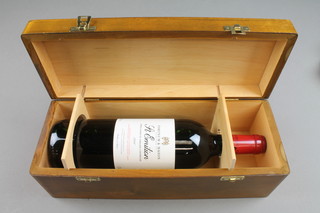 A bottle of 1996 Fortnum & Mason St Emilion contained in a presentation case 