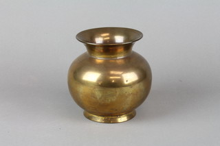 A bronze baluster shaped vase 5" 