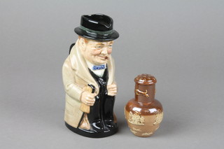 A Royal Doulton character jug - Winston Churchill 5 1/2" and a ditto peperette