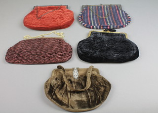 5 ladies 1930's evening bags