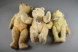 A Steiff 2003 yellow bear 15", a Robin Rive yellow bear - Iceberg 16" and 1 other yellow bear 20"  