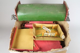 A model O gauge level crossing no.1 boxed, ditto AC acute angle crossing and various other items of track and a tunnel 
