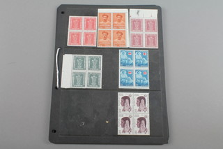 A collection of India unmounted mint stamps 1947-1980's including blocks of 4, approx 219 stamps 