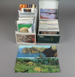 2 boxes of coloured and other postcards