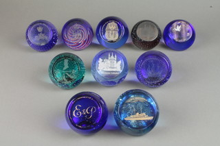 10 Caithness faceted paperweights 