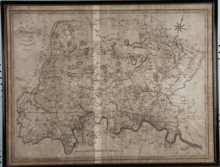 E Noble, a map of Middlesex from the authorities 16" x 21" 