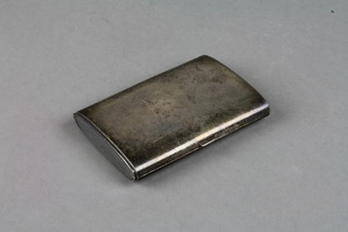 A Danish silver elliptical cigarette case, 122 grams