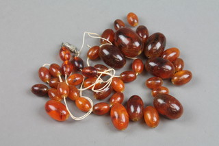 A quantity of amber beads