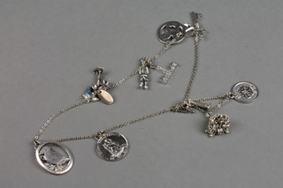A necklace and a quantity of charms