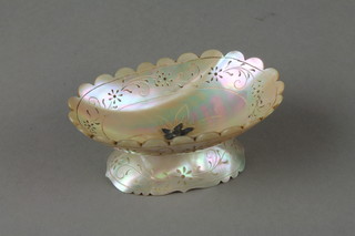 A 19th Century table salt in the form of 2 inverted mother of pearl shells