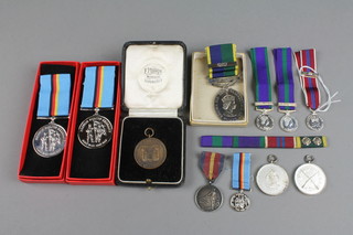 A Territorial Efficiency medal with clasp to 22486123 Sgt. C.A.W. Muffett. RAOC. 2 British Forces Germany medals, 4 miniature medals etc 