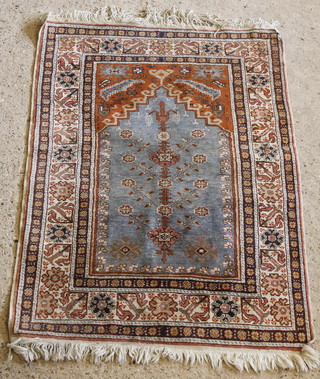 A Caucasian style prayer rug with stylised Tree of Life 51" x 34" 
