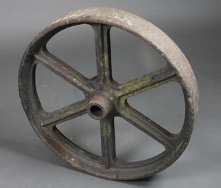 A 19th Century 6 spoked iron wheel 23 1/2" 